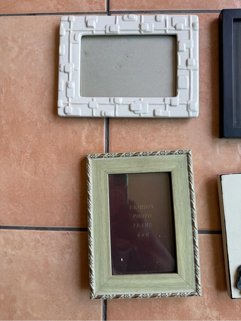 Assorted Decorative Photo Frames - White, Black, Cream & Silver Accents